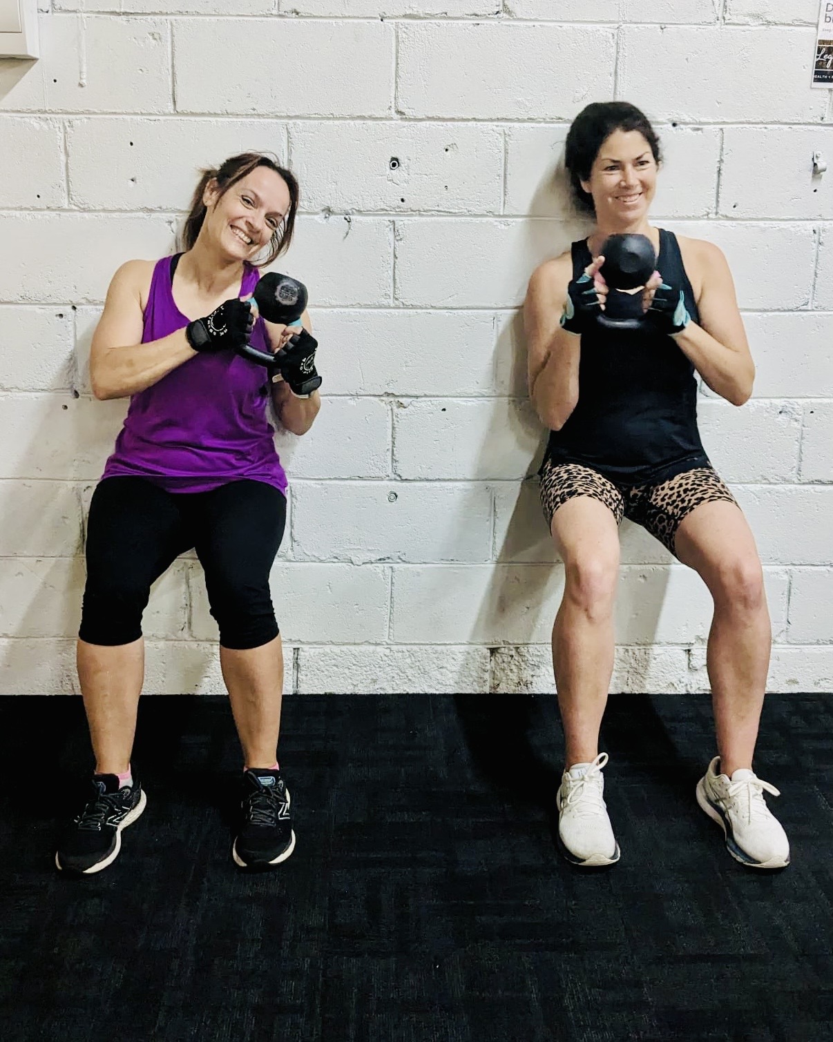 image4 Members doing a wall sit